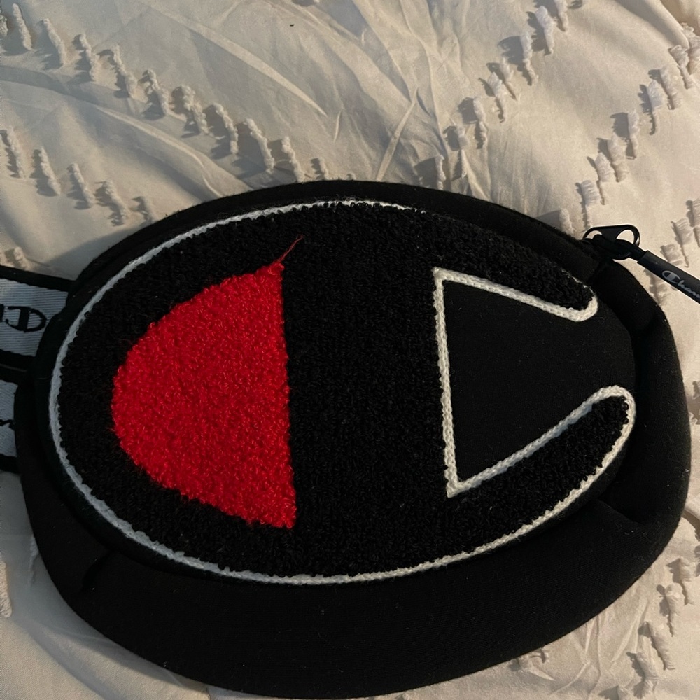 Champion Black and Red Logo belt bag